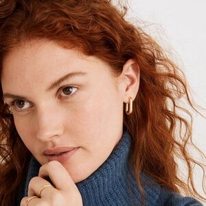 Madewell Carabiner Medium Hoop Earrings